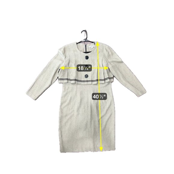 Vintage Taurus II Houndstooth Dress With Overlay Design Button Details Size M - Picture 7 of 9